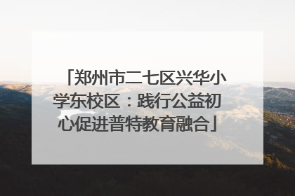 郑州市二七区兴华小学东校区：践行公益初心促进普特教育融合