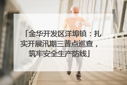 金华开发区洋埠镇：扎实开展汛期三普点巡查，筑牢安全生产防线