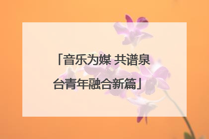 音乐为媒 共谱泉台青年融合新篇
