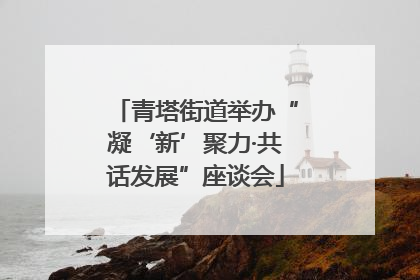 青塔街道举办“凝‘新’聚力·共话发展”座谈会