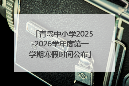 青岛中小学2025-2026学年度第一学期寒假时间公布