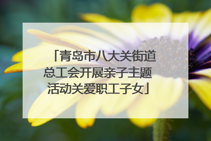 青岛市八大关街道总工会开展亲子主题活动关爱职工子女