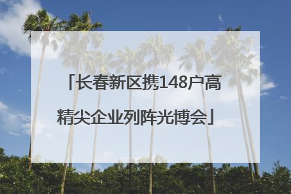 长春新区携148户高精尖企业列阵光博会