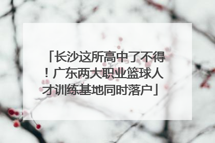 长沙这所高中了不得！广东两大职业篮球人才训练基地同时落户