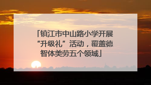 镇江市中山路小学开展“升级礼”活动，覆盖德智体美劳五个领域