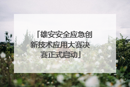 雄安安全应急创新技术应用大赛决赛正式启动