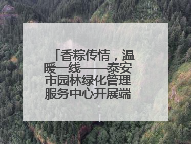 香粽传情，温暖一线——泰安市园林绿化管理服务中心开展端午节慰问活动