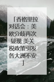 香格里拉对话会：美欧分歧再次显现 美关税政策引发各大洲不安