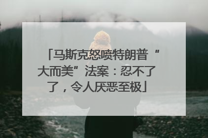 马斯克怒喷特朗普“大而美”法案：忍不了了，令人厌恶至极
