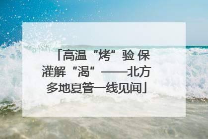 高温“烤”验 保灌解“渴”——北方多地夏管一线见闻