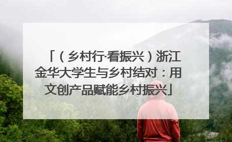 （乡村行·看振兴）浙江金华大学生与乡村结对：用文创产品赋能乡村振兴