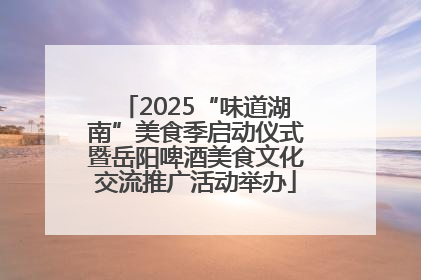 2025“味道湖南”美食季启动仪式暨岳阳啤酒美食文化交流推广活动举办