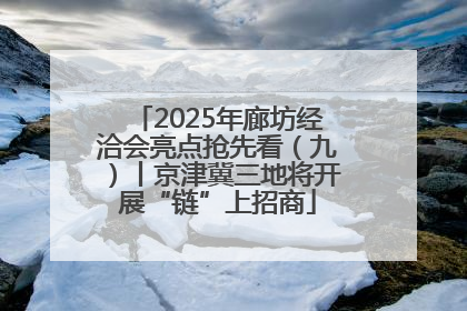 2025年廊坊经洽会亮点抢先看（九）丨京津冀三地将开展“链”上招商