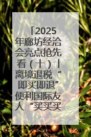 2025年廊坊经洽会亮点抢先看（十）丨离境退税“即买即退”便利国际友人“买买买”