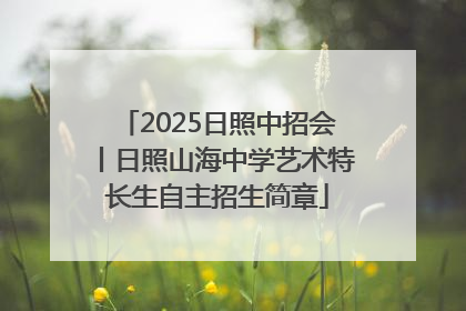 2025日照中招会丨日照山海中学艺术特长生自主招生简章