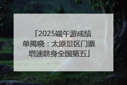 2025端午游成绩单揭晓：太原景区门票增速跻身全国第五