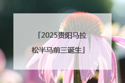2025贵阳马拉松半马前三诞生