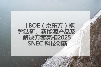BOE（京东方）携钙钛矿、新能源产品及解决方案亮相2025 SNEC 科技创新赋能行业绿色发展