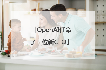 OpenAI任命了一位新CEO