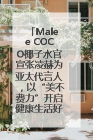 Malee COCO椰子水官宣张凌赫为亚太代言人，以“美不费力”开启健康生活好状态