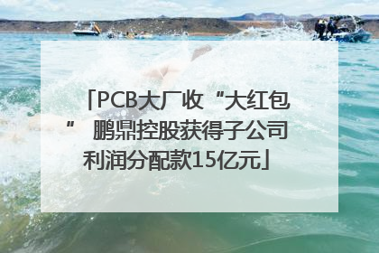 PCB大厂收“大红包” 鹏鼎控股获得子公司利润分配款15亿元